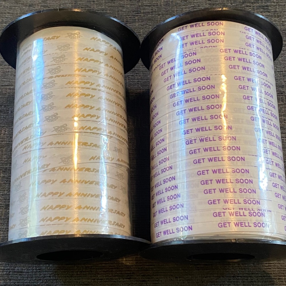 Berwick Ribbon Spools Lot OS White Gold Purple New Anniversary Get Well Soon